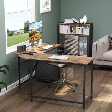 Iris l deals shaped desk wayfair